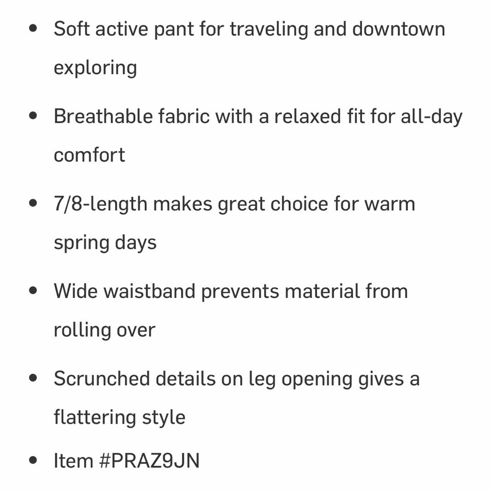 Prana Women's Lastaro High Waisted Ruched Cuff Outdoor Pants - washed black - Picture 5 of 9